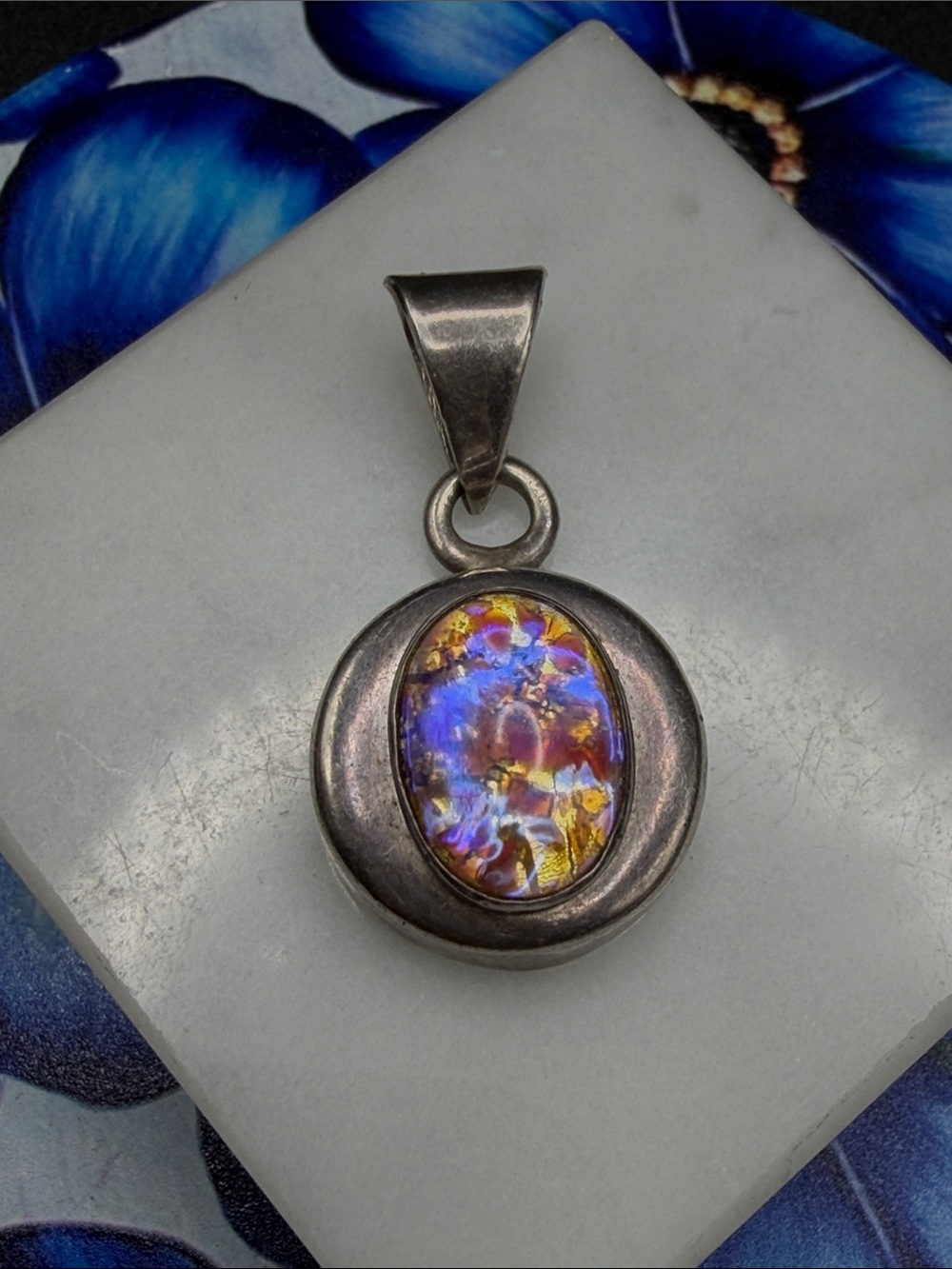 Taxco 925 Mexico Sterling Silver Necklace Pendant #S16